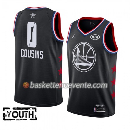 Maillot Basket Golden State Warriors DeMarcus Cousins 0 2019 All-Star Jordan Brand Noir Swingman - Enfant